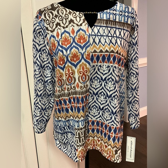 NWT Alfred Dunner Tunic Blouse Top - Picture 3 of 8